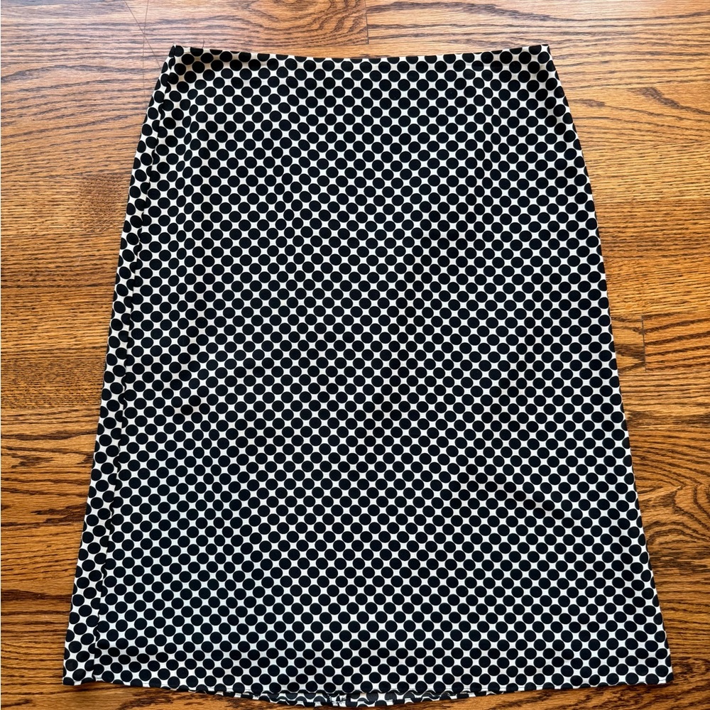 Elegant Black and White Polka Dot Skirt